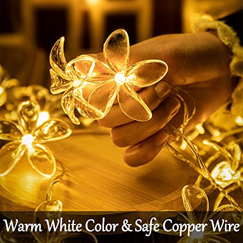 Fielegen ZH47 20 Led Cherry Blossom Flower String Lights 9.84Ft Fairy Light Battery Powered String Lights Christmas Decorative Lights thumb #2