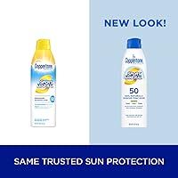 Vista 2 de Coppertone SPORT - Protector solar en aerosol SPF 50, protector solar mineral de óxido de zinc, resistente al agua, 5 onzas (paquete de 2)