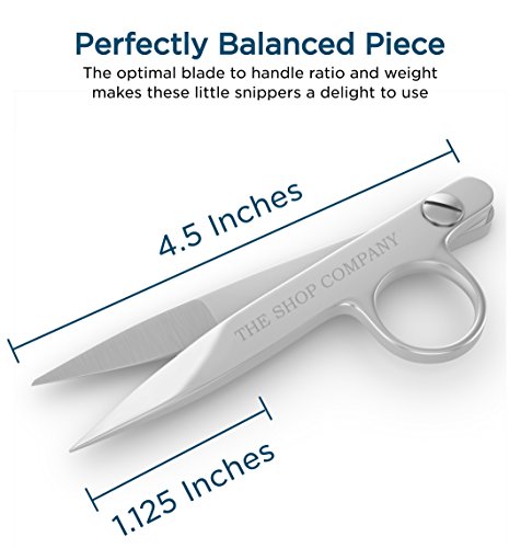 TSC Quick Action 4.5 inch Thread Snipper (Scissors) - Professional Series - for Sewing, Tailoring, Dressmaking and Crafting - Thumbnail 3