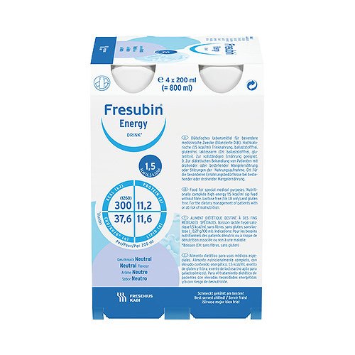 Fresenius Kabi Fresubin Energy Drink Neutral Trinkflasche, 6 x 4 x 200 ml, 1er Pack (1 x 5,5 kg)