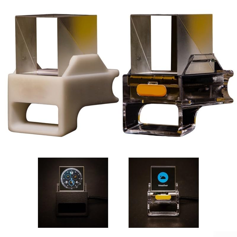 3D Hologramm Uhr Wetteranzeige GIF Animation(black)