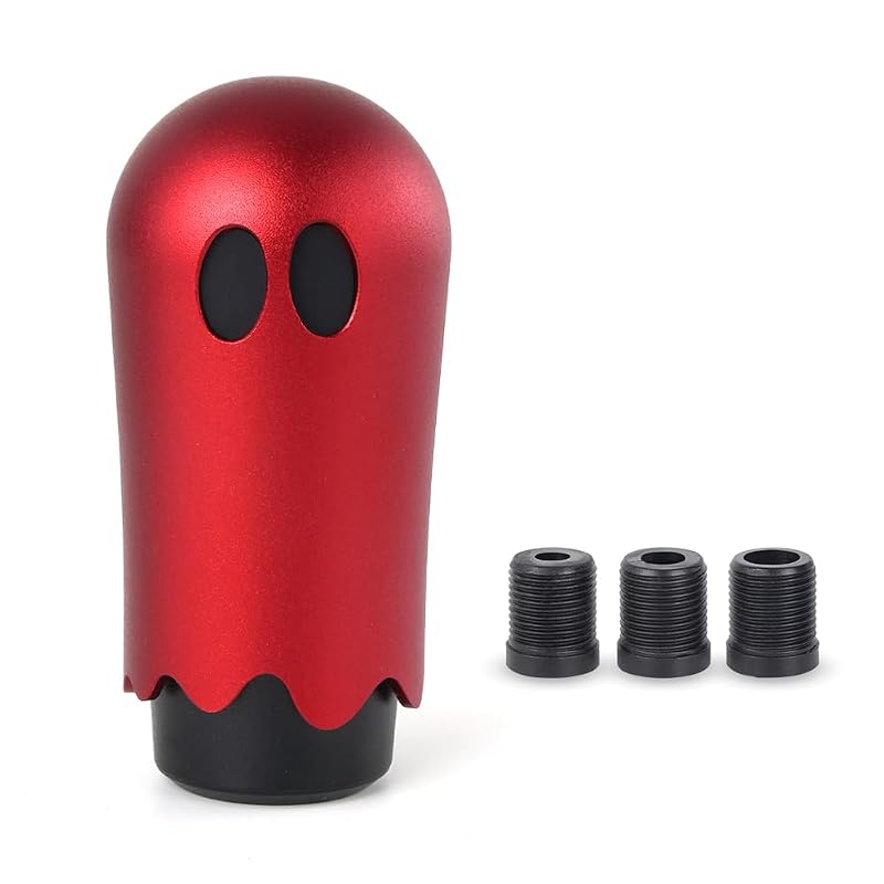 Manopla de Câmbio Estilo Ghost em Alumínio Vermelho com 3 Adaptadores M8, M10 e M12 x 1.25 muge racing