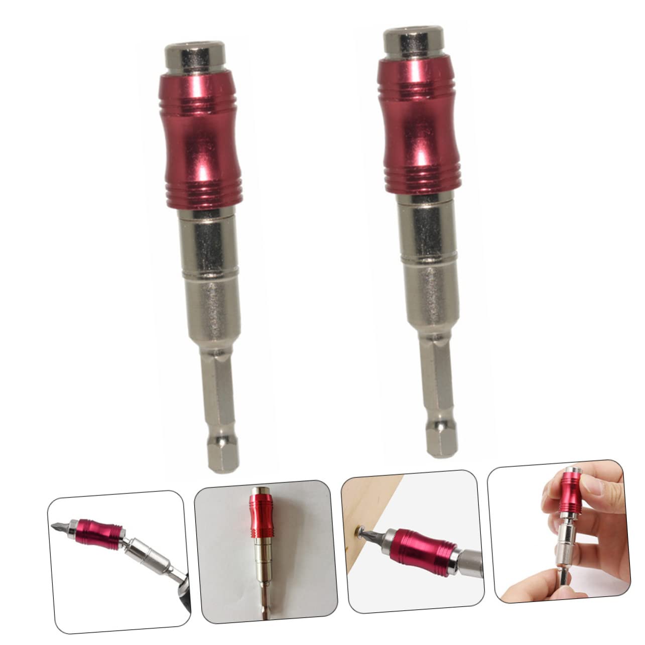 HOMSFOU 6pezzi Prolunga Per Punte Magnetiche Supporto Rotante Flessibile Con Attacco Per Spazi Ristretti e Lavori Di Precisione