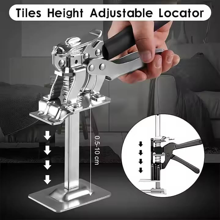 Nalmie Tile Height Adjuster, Tile Lifting Adjuster, Labour-Saving Arm Jack, Cabinet Board Lifter, Wall Tile Levelling Lifter, Tile Lifter Hand Jack Tool, Tiling Elevating Construction Tool, Set of 2 3