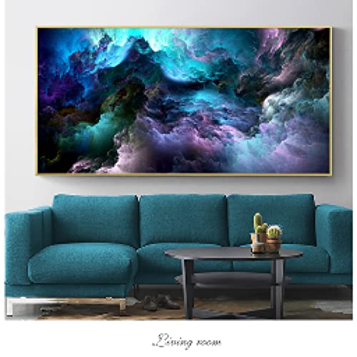 Peinture sur toile moderne colorée d'espace 50x100cm - 2
