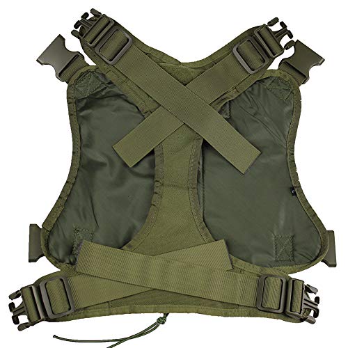 zuoxiangru Tactical Service Dog K9 Working Dog Vest Outdoor Training Hunting Water-Resistant Military Patrol Dog Harness with Handle (M, Army Green) - Thumbnail 4