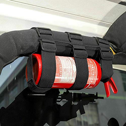 Oxford Car Roll Bar Fire Extinguisher Holder for fit for 1987-2019 YJ CJ TJ JK JL