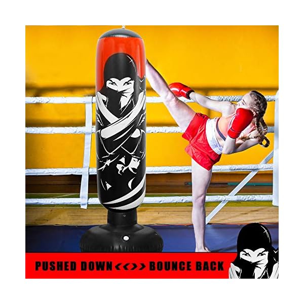 Zcaukya-Inflatable-Punching-Bag-5-FT-60-Inch-Inflatable-Ninja-Boxing-Bag-with-Stand-Bounce-Back-Karate-Punching-Bag-Free-Standing-Kickboxing-Bag-for-Kids-and-Adults Zcaukya Inflatable Punching Bag, 5 FT/ 60 Inch Inflatable Ninja Boxing Bag with Stand, Bounce-Back Karate Punching Bag, Free Standing Kickboxing Bag for Kids and Adults