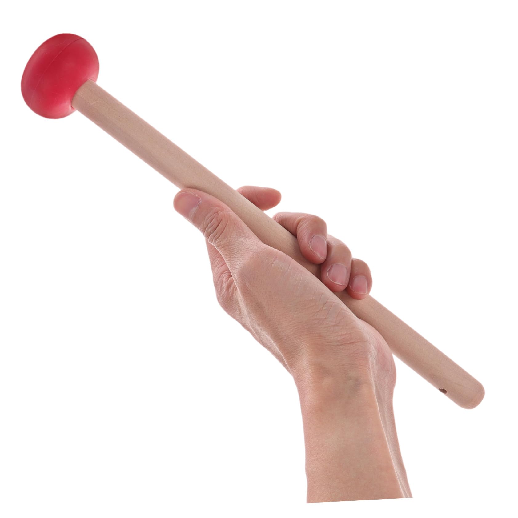 Hemobllo Mazzuolo Per Gong in Legno Punta in Gomma, Batacchio Per Tamburi e Xilofono, Mazzuolo Ergonomico Portatile Per Strumenti a Percussione, Accessorio Multistrumento Manico Resistente