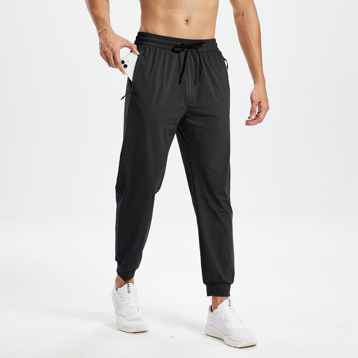 Rane Sports Pantaloni da Jogging da Uomo - Leggeri e Traspiranti, Elastici per Fitness, Corsa e Abbigliamento Casual