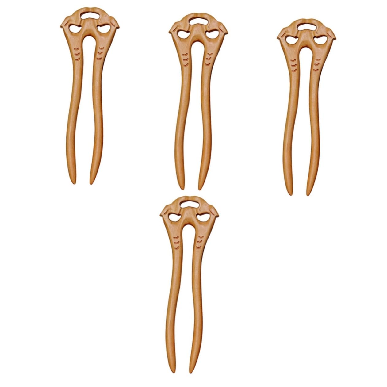 FRCOLOR 4 Stück U-förmige Haarnadel Aus Sandelholz Haarstab Aus Holz U Form Haar Antikes Haar Frauenhaarstock Haargabel Aus Holz Retro-haarstäbe Stäbchen Antiquität Mädchen Fräulein