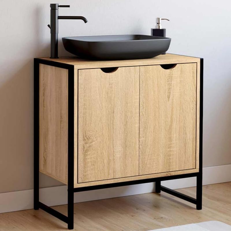 IDMarket - Mueble bajo lavabo baño DETROIT diseño industrial