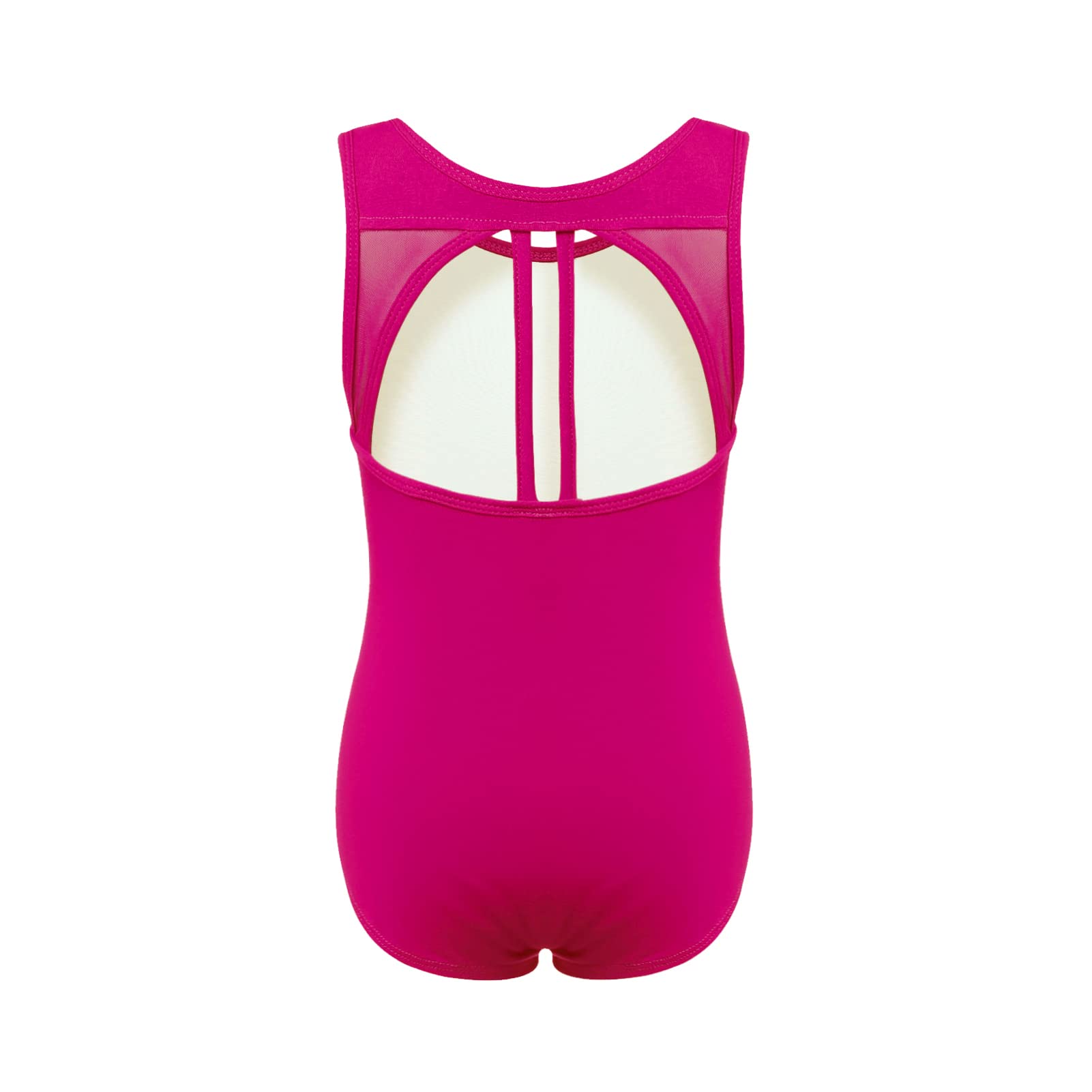 Phineein Girls Sleeveless Ballet Gymnastics Leotards Kids Athletic Crisscross Mesh Back Dancewear Unitards