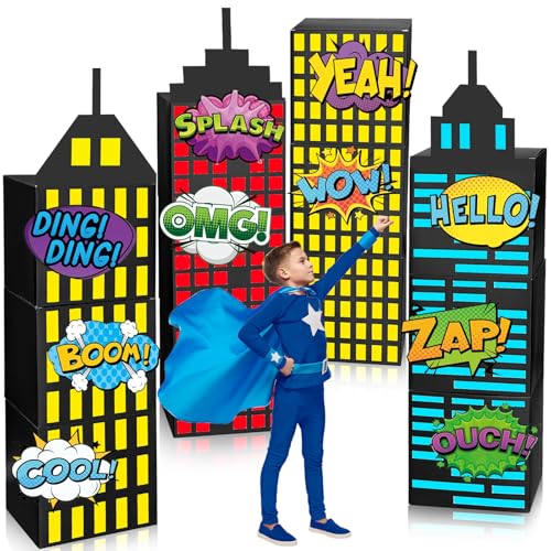 22 Pcs Large Super Theme Hero Party Decorations Background Boxes ...