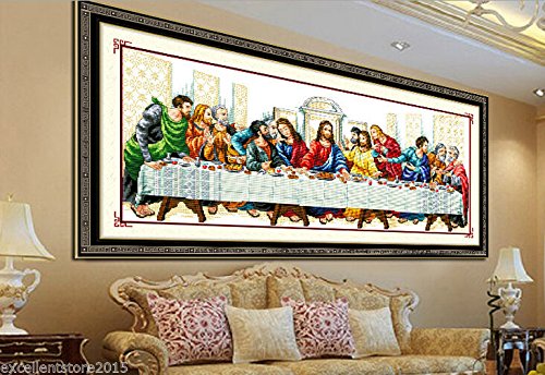 New DIY Embroidery Kit Precise Printed Needlework Cross stitch Last Dinner Jesus