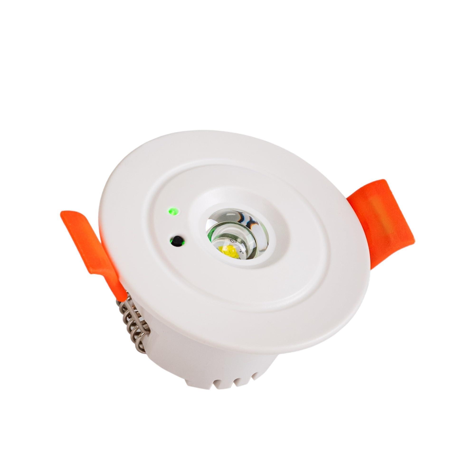 BARCELONA LED Éclairage de Secours LED 3W Encastré Ø60mm 6000K | LED 3W, encastrable Ø60mm, blanc froid 6000K, autonomie 3h, 250lm, batterie LiFePO4, IP20 intérieur