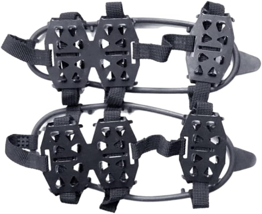 Ice Snow Grips,Anti Slip Winter Ice Grippers Snow Traction Cleats Crampons Spikers Ice Traction Slip on Boots Shoes Cover Fit for Hiking Fishing