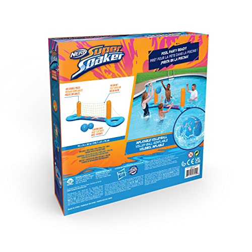 Nerf Super Soaker Pool Volleyball Set Inflatable Pool Float With Net And Inflatable Volleyball #TOP5