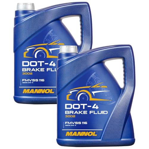 2x 5L Mannol DOT-4 Bremsflüssigkeit Brake Fluid