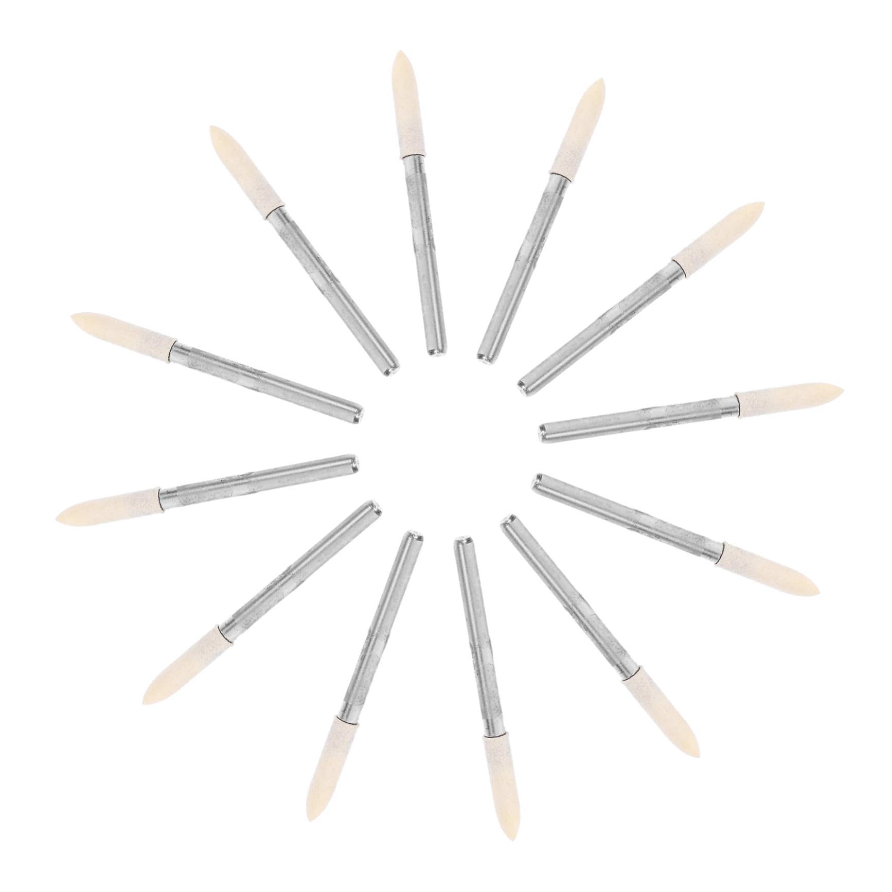 MUCKLILY 12pcs Wool Felt Drill Bit Set 3mm Polishing Bit for Jewelry Watch Ceramic 1/8 Shank