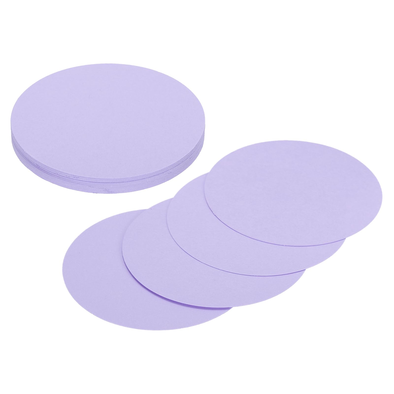 sourcing map 24 Pcs Circle Card Stock, 3 Inch Round Cutouts Paper Thick Cardboard Circles for Crafts Paint Supply DIY Projects Bulletin Board Decor, Light Purple