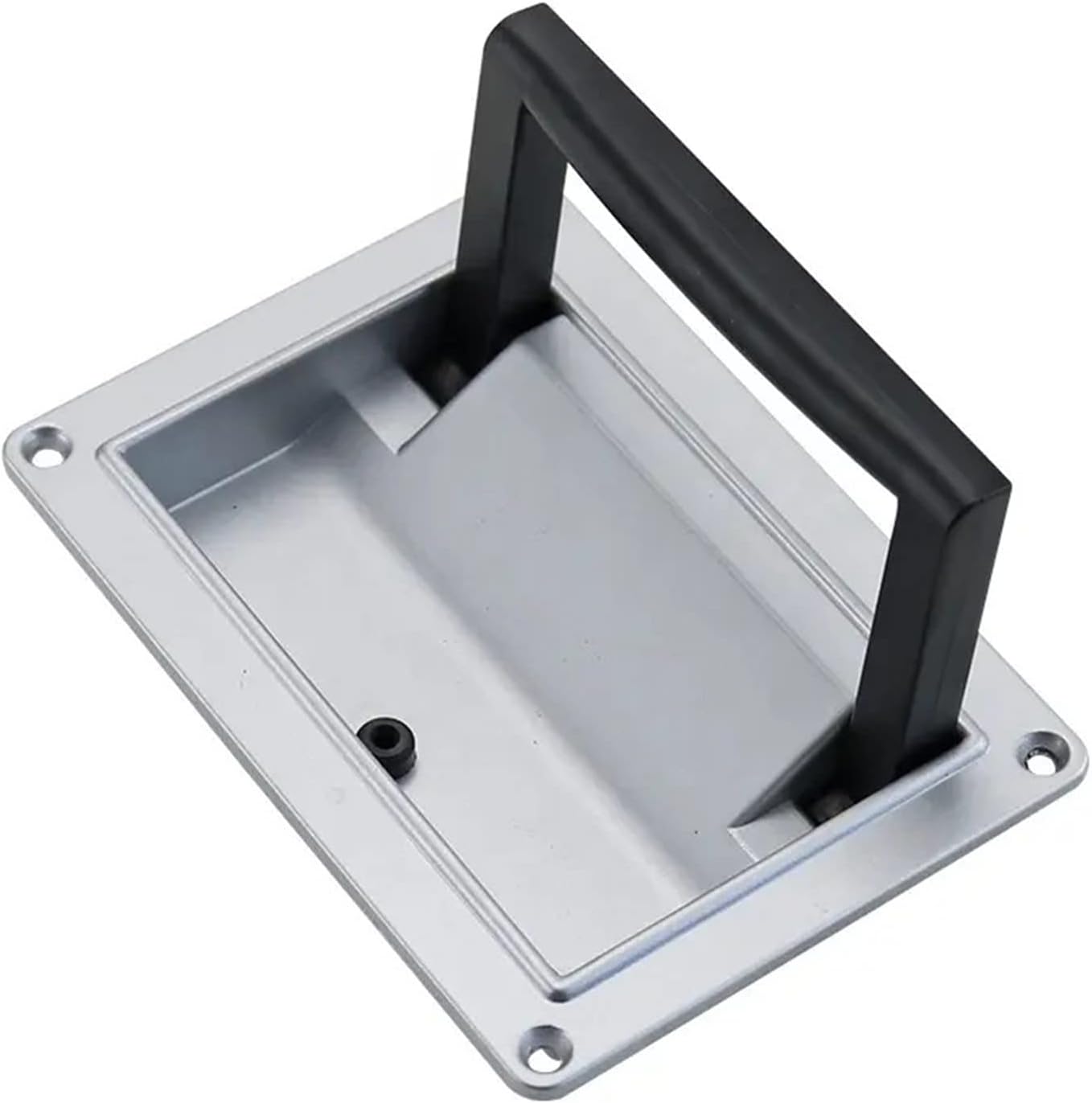 Zinc Alloy Folding Door Handle Embedded Cabinet Handle 1Pcs(Silver)