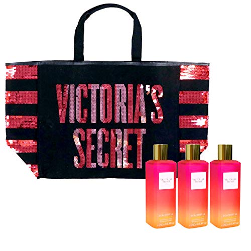 Victoria's Secret Gift Set Bombshell Paradise Mist & Tote Bag 4 Piece Combo