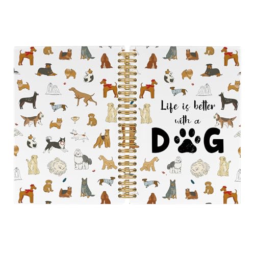 Pugwak 497 Hunde Notizbuch Spiralbuch