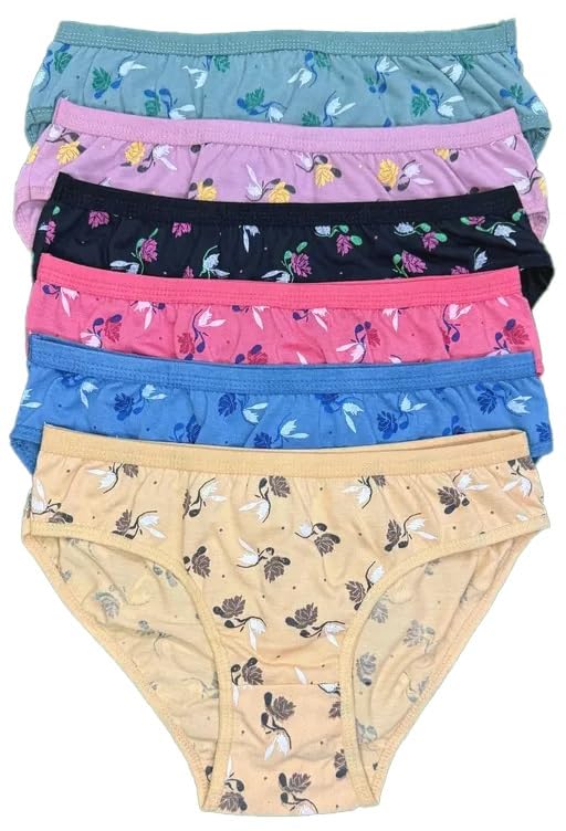 Special Combo Pack of 6 Women's Cotton Mid-Rise Printed Panties | Soft & Breathable Innerwear | Stylish Floral Briefs