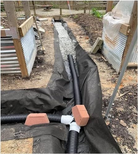 ksxnkhk Membrane géotextile Non tissée, barrière Anti-Mauvaises Herbes Robuste pour Jardin, aménagement paysager Commercial, contrôle de l'érosion (1,2 m x 10 m/4 pi x 33 pi)