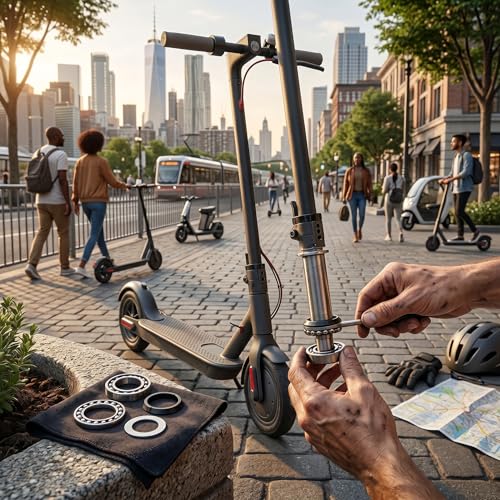 RiToEasysports 2 Stück Scooter Lenkkugellager, Gabellagerschale Vertikale Stange Drehkugel Lenkvorrichtung für M365 / Pro Elektroroller Fahrt Reiten