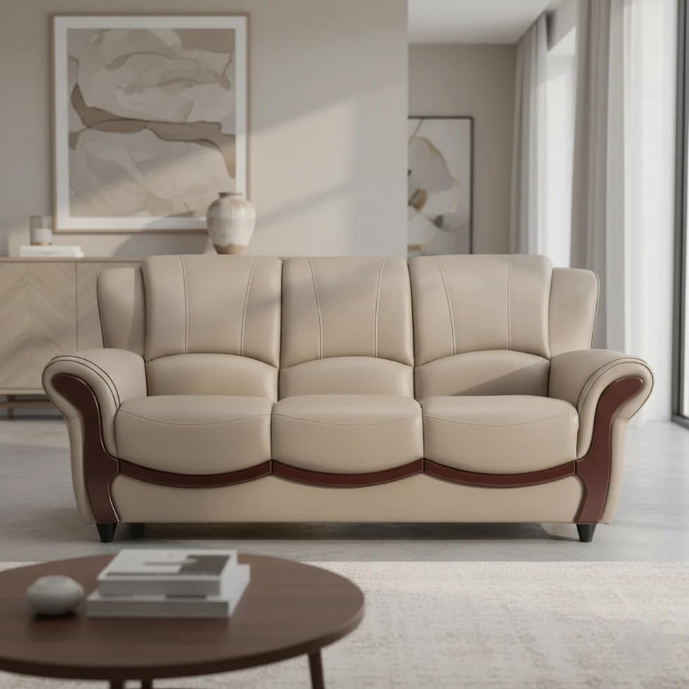 Image of Symphony 3-Seater Sofa Model Elegant Comfort - Blending Classic Charm with Modern Luxury and Craftsmanship, Marandi and Pine Wood Frame, Premium Fabric Upholstery (111821256 3S)