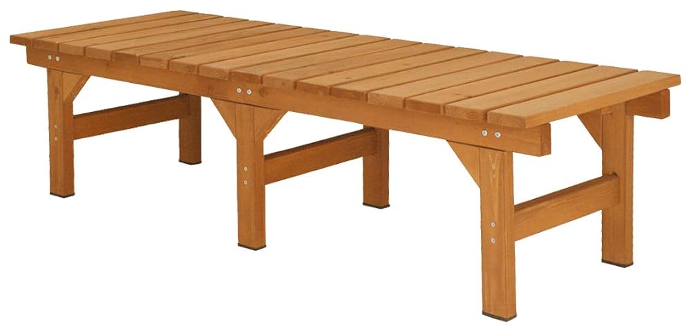 ガーデン デッキ風縁台ライト155×55×40 ダークブラウン SDE-155S