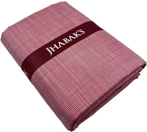 Image of JHABAK'S Unstitched Cotton Blend Solid Shirt & Trouser Fabric - 2.25 m Shirt Cloth - 1.20 m Pant Piece