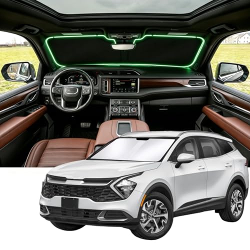 Windshield Sun Shade for Cadillac XT5 2017-2025 Compatible Accessories-4 Layers Custom Fit Foldable...