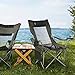 OUTDOOR LIVING SUNTIME Camping Folding Portable Mesh Chair with Removable Footrest