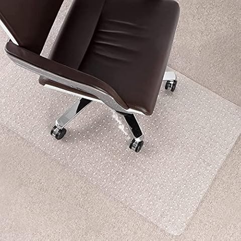 OfficeMarshal Clear PVC Carpet Chair Mat Cover