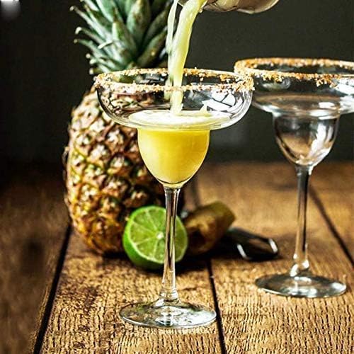 Onecado Margarita Cocktail & Wine Glasses Classic for Drinking Wide Mouth Cocktail Wine Drinking Glasses Glass Super Clarity Clear Set 200ml Transparent Set of 6 2