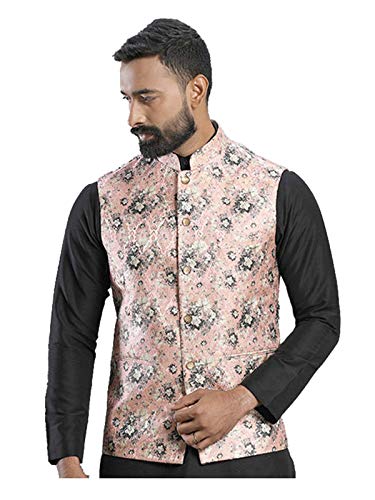 ELINA FASHIONÂ Men's Indian Nehru Jacket || Printed Bandhgala Jodhpuri Sleeve Less ONLY Waistcoat