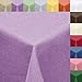 Produktbild Textil Tischdecke Leinen-Optik 160x260cm oval mit Fleck-Schutz lila *wasserabweisend* Farbe wählbar