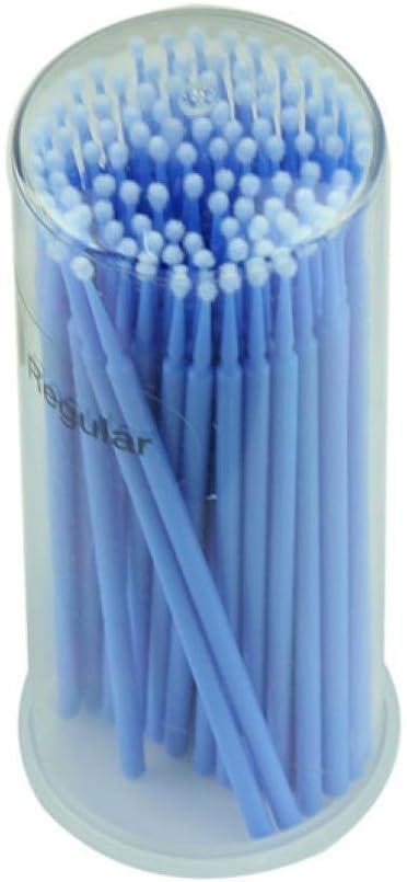 GREEN FABWOOD Eyelaash Extension Lint-Free Microbrush Disposable Micro Brushes