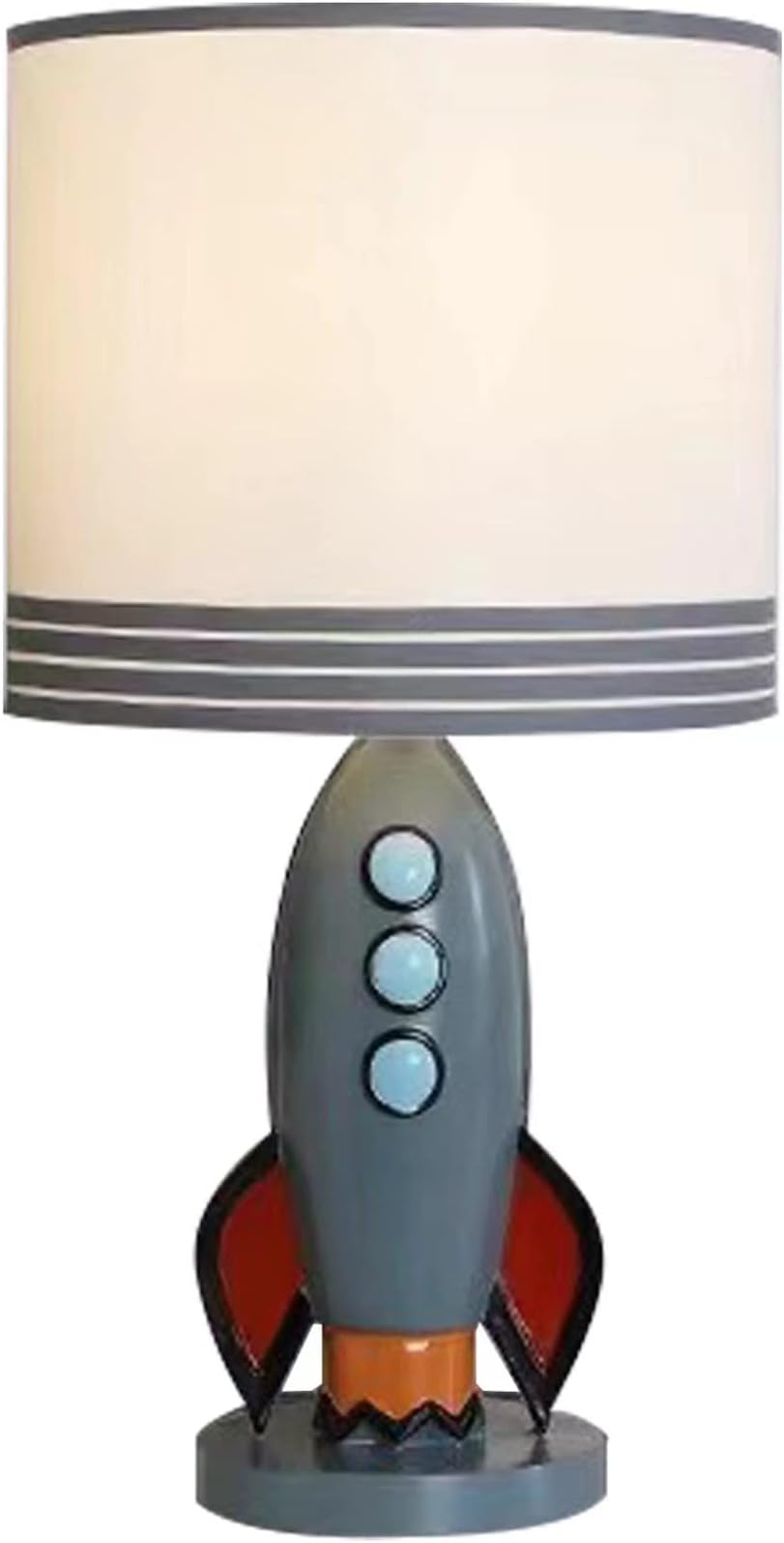 HERBESTBAY Kids Bedside Table Lamp, Adorable 14 Inch Rocket Ship Design with Cute Lampshade, Space lamp Ideal for Children's Bedroom Decor, Includes LED Bulb