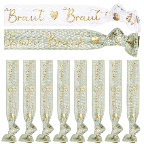 Geosar JGA Armbänder Set mit Karte, Heißprägen Braut und Team Braut Armbänder für Junggesellinnenabschied Bachelorette Party Hen Party Accessoires (Salbeigrün)