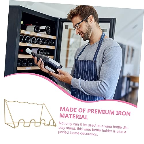 Soporte metálico para botella de vino para mesa miniatura 6
