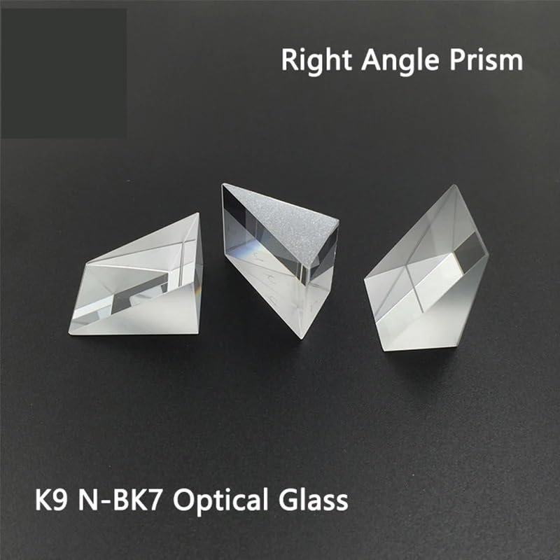 Lot de 2 prismes réfléchissants en Verre K9 20 x 20 x 20 mm, Prisme à Angle Droit for la réflexion d'image Optique