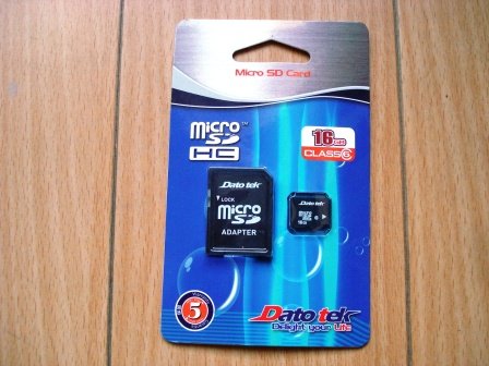 16 GB micro SDHC Class 6 Flash Memory Card with SD Adapter
