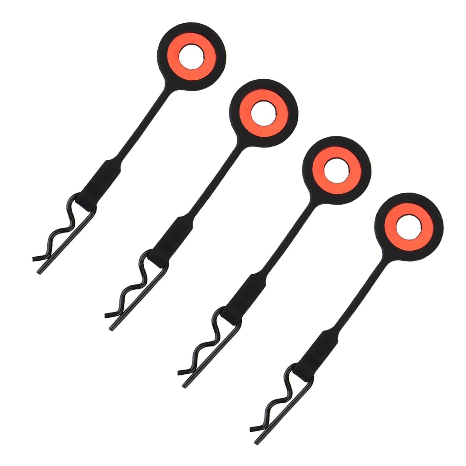 RC Car Accessories for 1/5 1/8 1/10 1/12 4pcs Body Shell Clip Pin with Fixing Bracket Aluminum Mount Set RC Model Car for Toys Spare Parts Accessories(Silver)