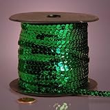 Emerald Green Metallic Sequins, 6mm X 80Yd