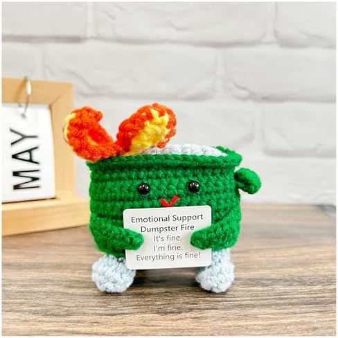 Emotional Support Dumpster Fire, Emotional Support Plush, Emotional Support Plush, Positive