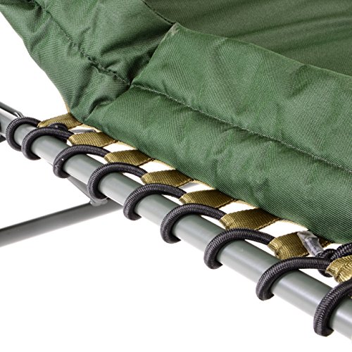 Foto von Divero - Profi Karpfenliege Campingliege mit 6 Schlammfüßen Angelliege grün